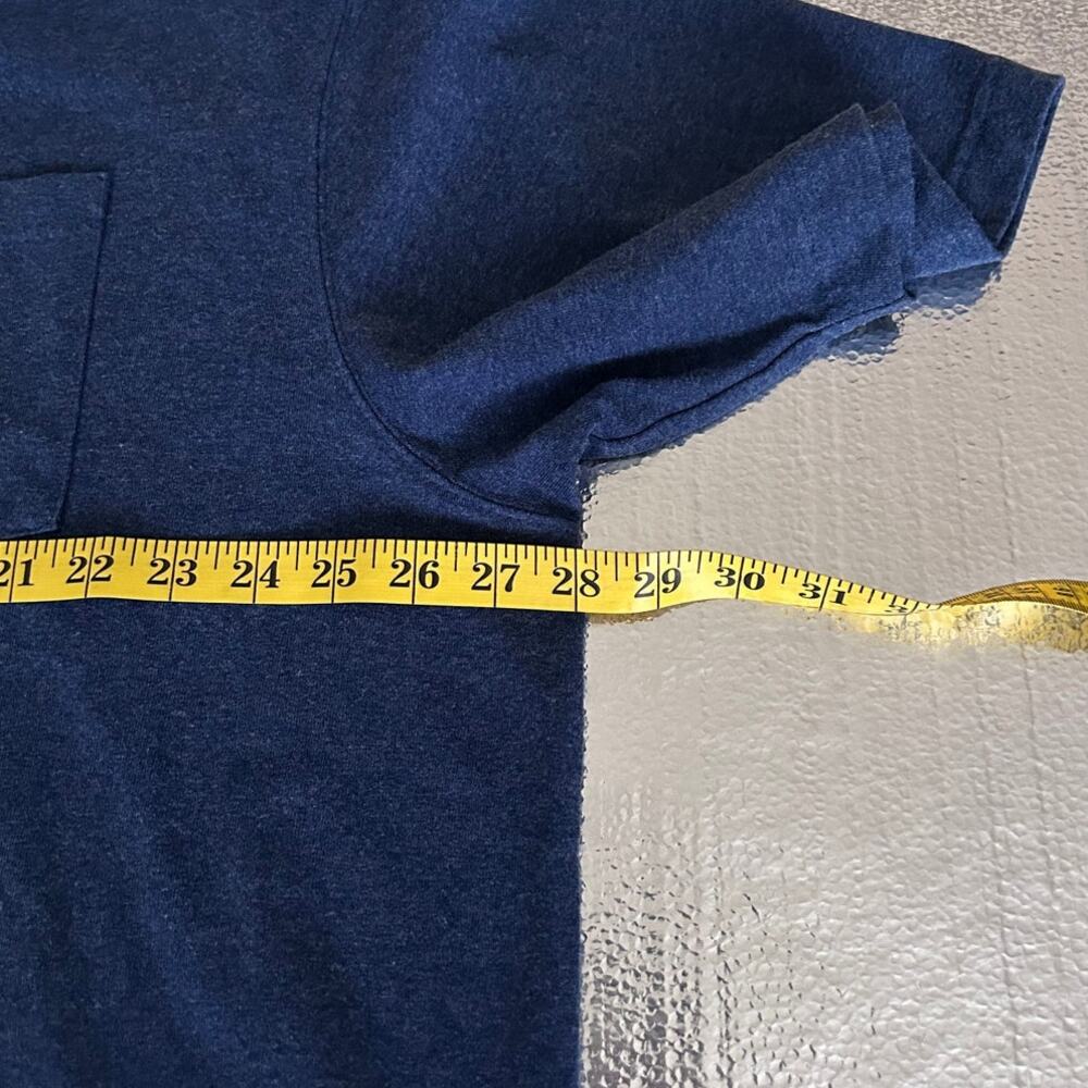 Carhartt Loose Fit Pocket Henley T-Shirt Navy Blue 2XL Heavyweight Workwear - Picture 6 of 8